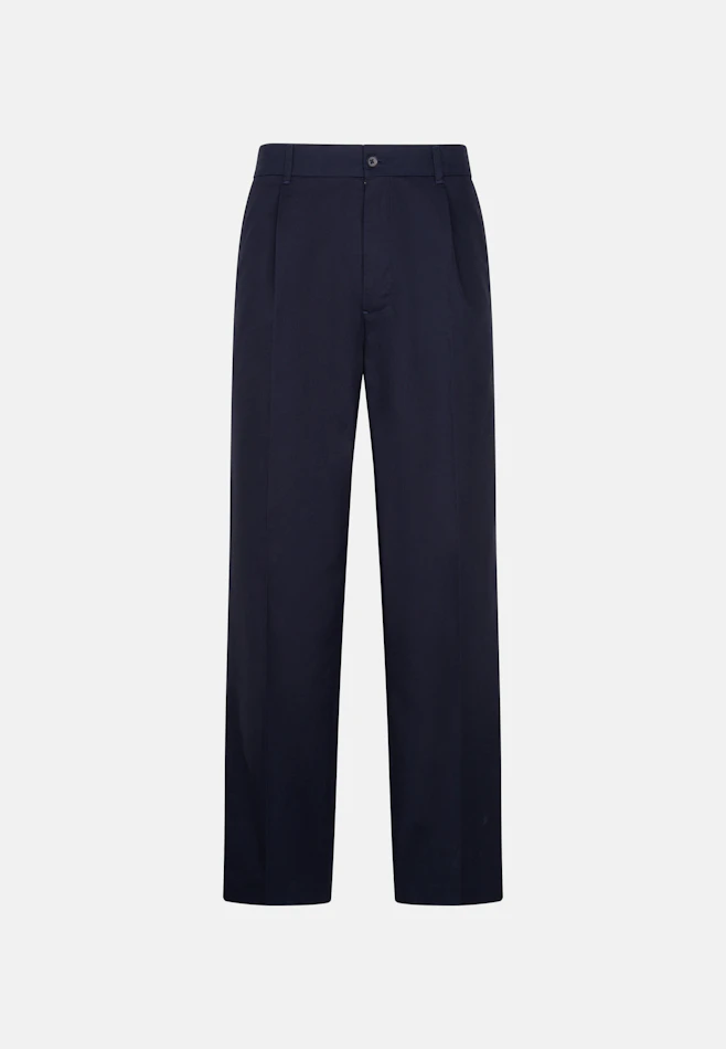 Regular Chino Uni dans Bleu Foncé | Boutique en ligne Seidensticker