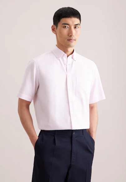 Comfort Business Hemd Struktur in Rosa |  Seidensticker Onlineshop