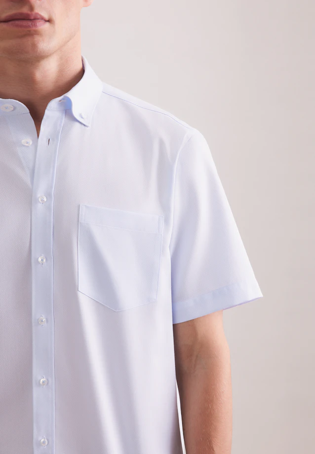 Comfort Business Hemd Struktur in Hellblau |  Seidensticker Onlineshop