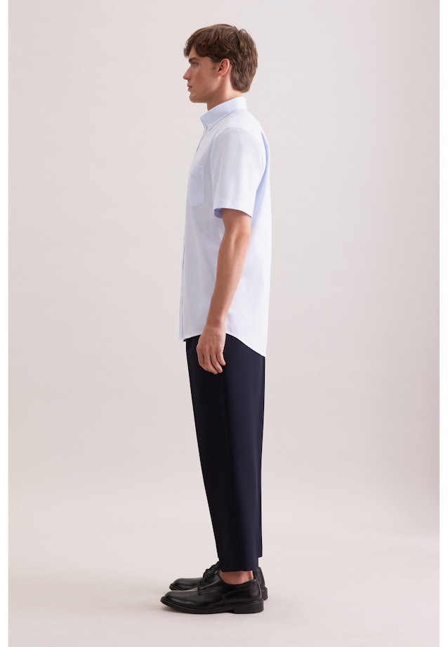 Comfort Chemise d'affaires Structure in Bleu Clair |  Seidensticker Onlineshop