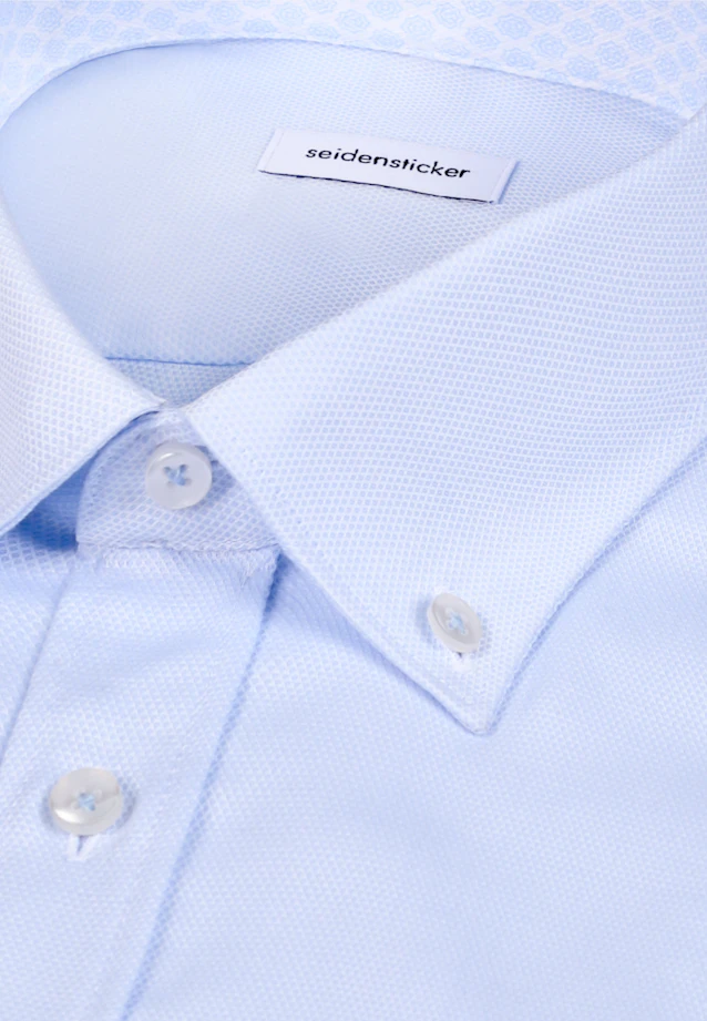 Comfort Business Hemd Struktur in Hellblau |  Seidensticker Onlineshop