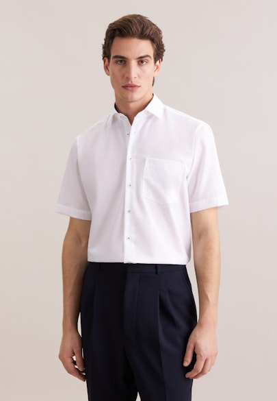 Regular Business shirt Uni in Weiß |  Seidensticker Onlineshop
