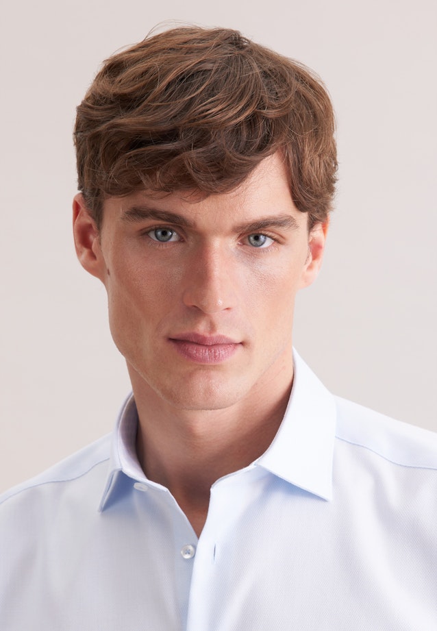 Regular Business shirt Structure in Hellblau |  Seidensticker Onlineshop