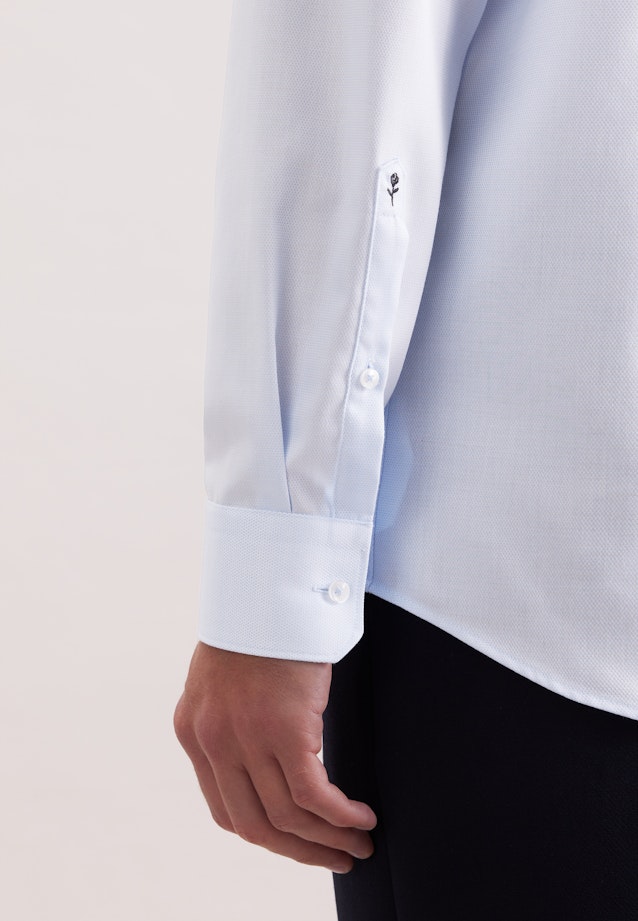 Regular Business shirt Structure in Hellblau |  Seidensticker Onlineshop