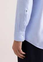 Regular Business Hemd Struktur in Mittelblau |  Seidensticker Onlineshop