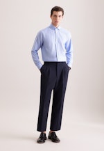 Regular Business Hemd Struktur in Mittelblau |  Seidensticker Onlineshop