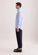 Regular Business Hemd Struktur in Mittelblau |  Seidensticker Onlineshop