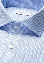 Regular Business Hemd Struktur in Mittelblau |  Seidensticker Onlineshop
