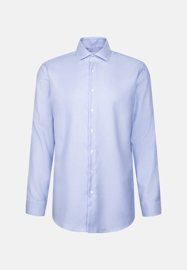 Regular Business Hemd Struktur in Mittelblau |  Seidensticker Onlineshop
