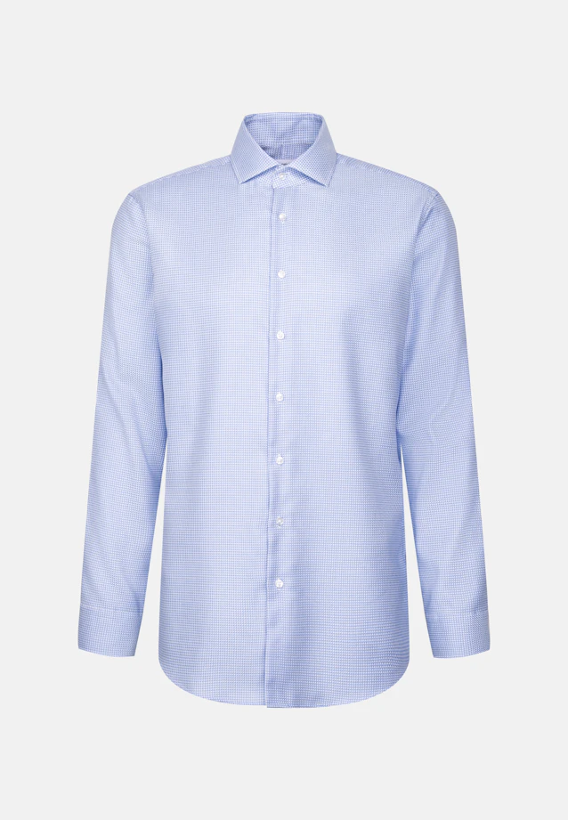 Regular Business Hemd Struktur in Mittelblau |  Seidensticker Onlineshop