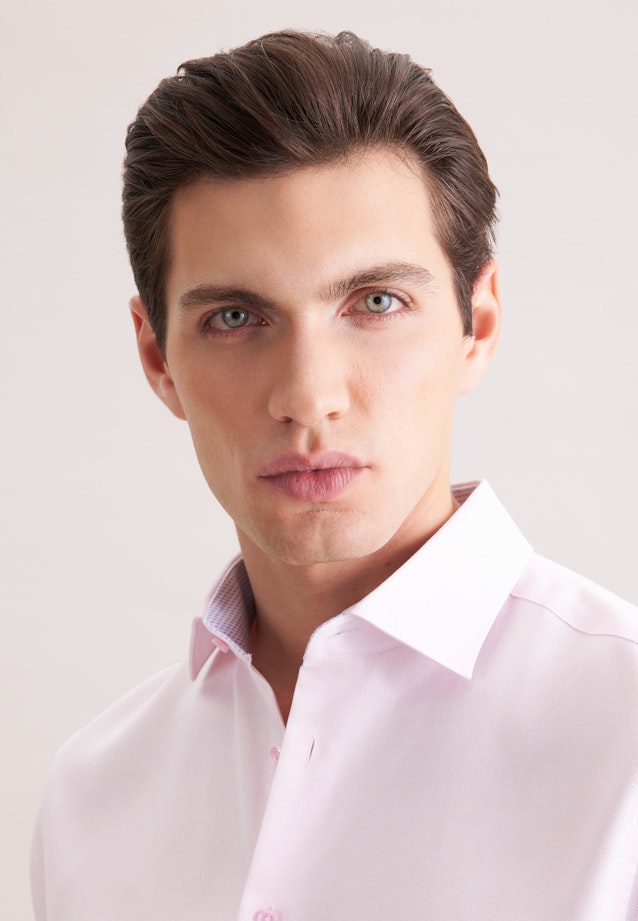 Comfort Business Hemd Struktur in Rosa |  Seidensticker Onlineshop