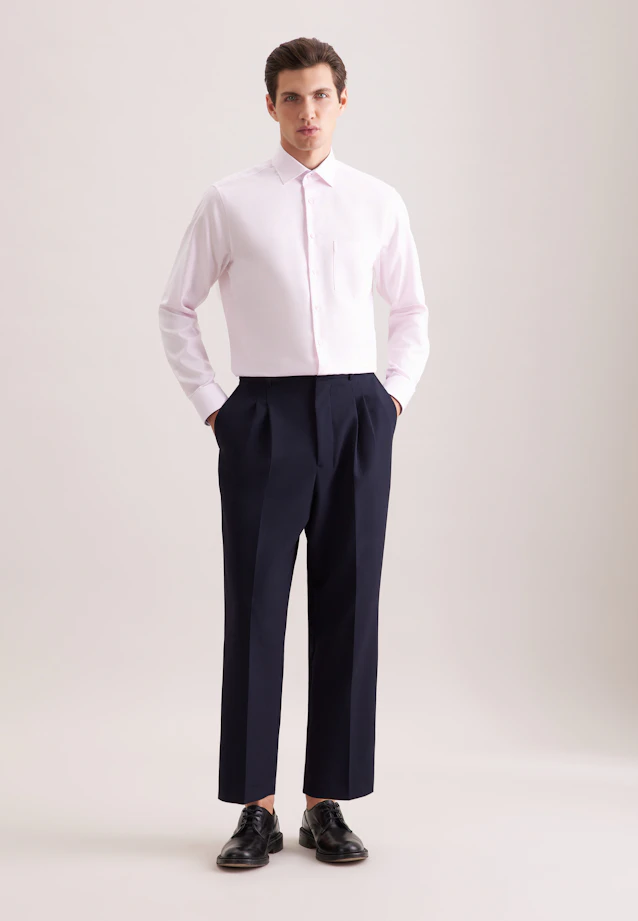Comfort Business Hemd Struktur in Rosa |  Seidensticker Onlineshop