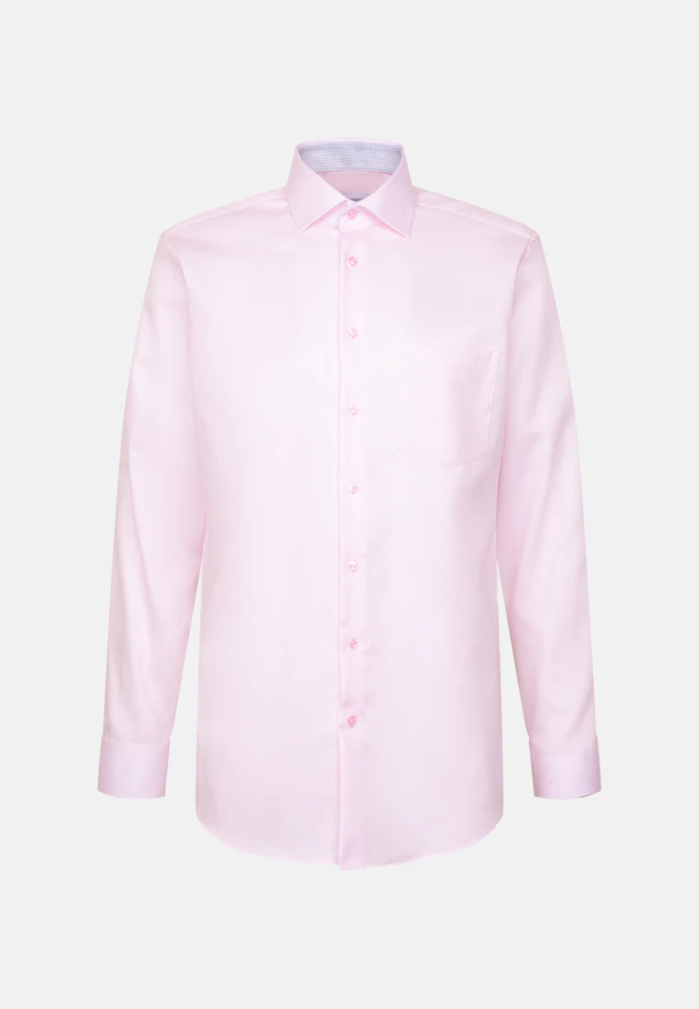 Comfort Business Hemd Struktur in Rosa |  Seidensticker Onlineshop