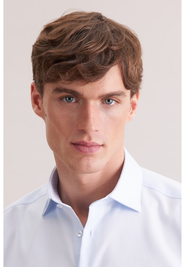 Comfort Business Hemd Struktur in Hellblau |  Seidensticker Onlineshop