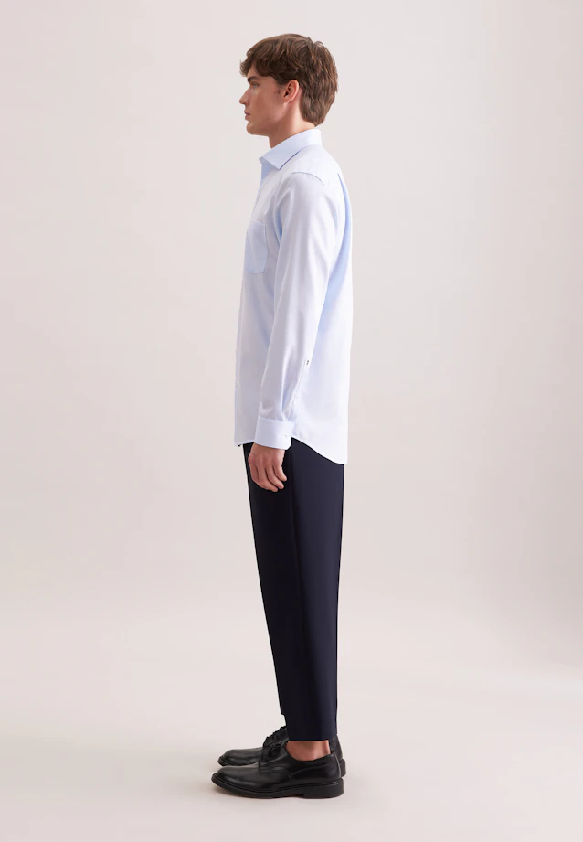 Comfort Business Hemd Struktur in Hellblau |  Seidensticker Onlineshop