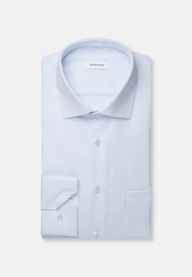 Comfort Chemise d'affaires Structure dans Bleu Clair | Boutique en ligne Seidensticker