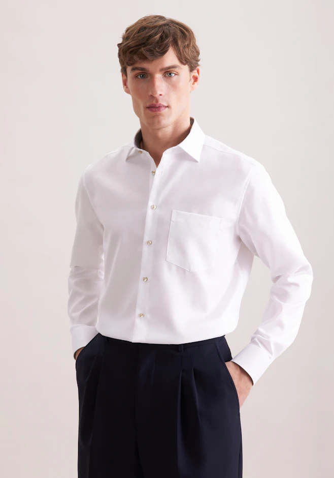 Comfort Chemise d'affaires Structure dans Blanc | Boutique en ligne Seidensticker