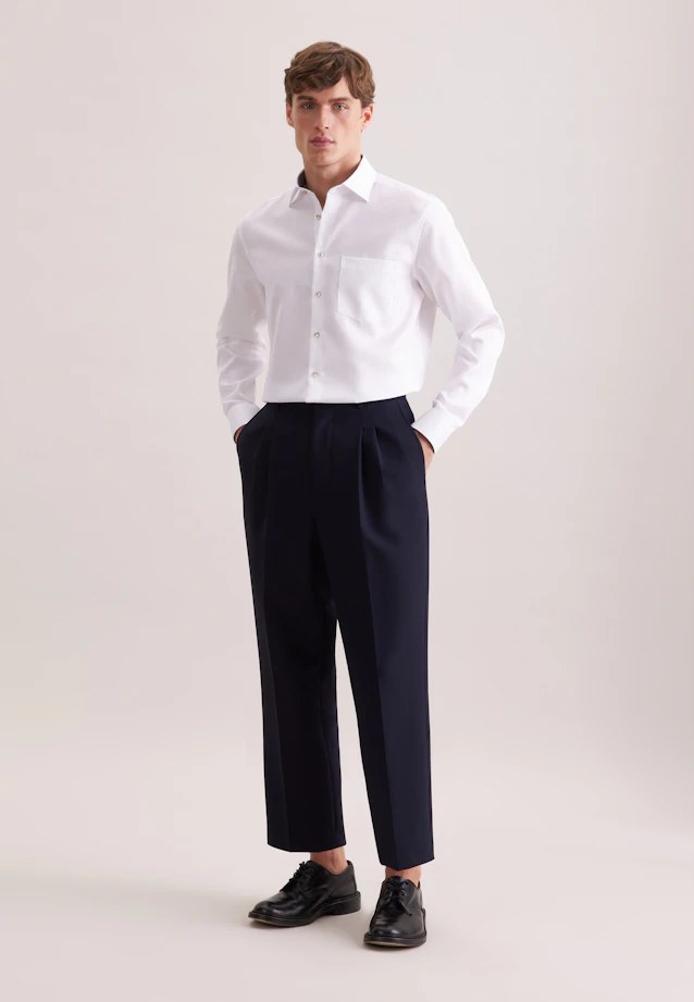 Comfort Business Hemd Struktur in Weiß |  Seidensticker Onlineshop