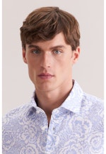 Shaped Leinenhemd Druck in Hellblau |  Seidensticker Onlineshop