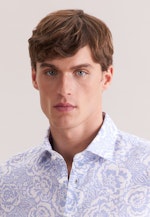 Shaped Linen shirt Print in Hellblau |  Seidensticker Onlineshop