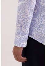 Shaped Leinenhemd Druck in Hellblau |  Seidensticker Onlineshop