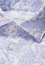 Shaped Linen shirt Print in Hellblau |  Seidensticker Onlineshop