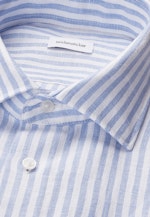 Slim Leinenhemd Gestreift in Mittelblau |  Seidensticker Onlineshop