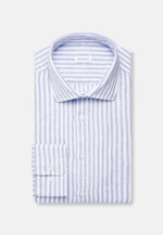 Slim Leinenhemd Gestreift in Mittelblau |  Seidensticker Onlineshop