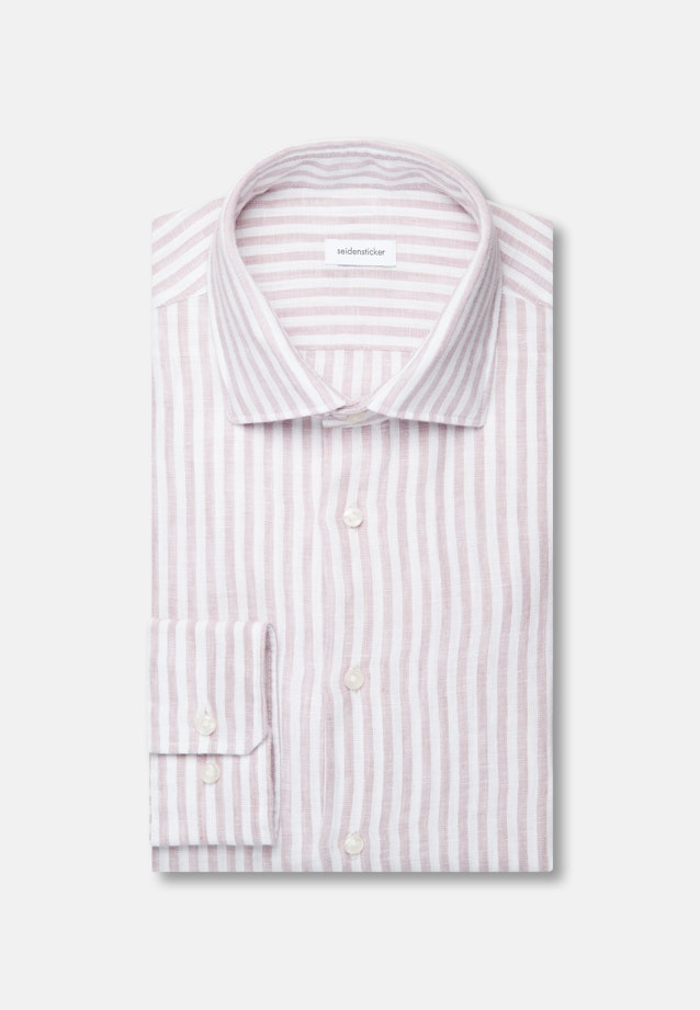 Slim Leinenhemd Gestreift in Beige |  Seidensticker Onlineshop