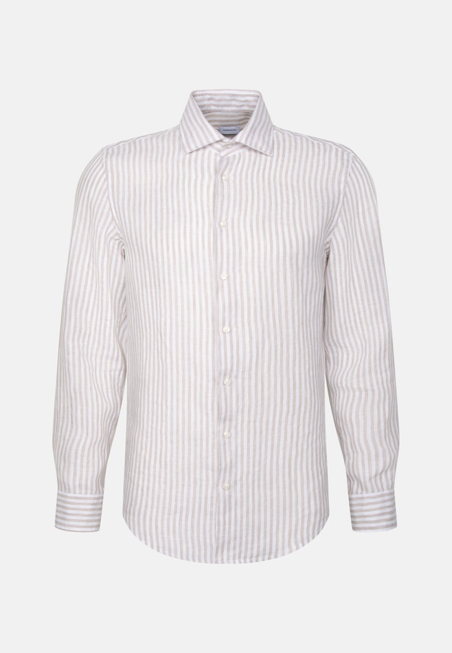 Slim Linen shirt Stripes in Beige | Seidensticker online shop