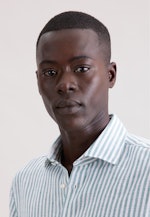 Slim Leinenhemd Gestreift in Türkis |  Seidensticker Onlineshop