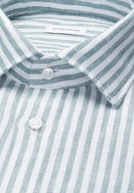 Slim Leinenhemd Gestreift in Türkis |  Seidensticker Onlineshop