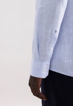 Slim Leinenhemd Gestreift in Mittelblau |  Seidensticker Onlineshop