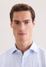 Shaped Chemise en lin Rayures in Bleu Moyen |  Seidensticker Onlineshop