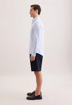 Shaped Chemise en lin Rayures in Bleu Moyen |  Seidensticker Onlineshop