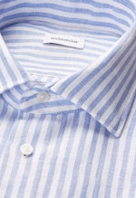 Shaped Chemise en lin Rayures in Bleu Moyen |  Seidensticker Onlineshop