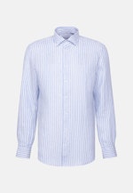 Shaped Chemise en lin Rayures in Bleu Moyen |  Seidensticker Onlineshop