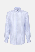 Shaped Chemise en lin Rayures in Bleu Moyen |  Seidensticker Onlineshop