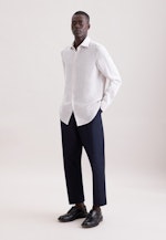 Shaped Leinenhemd Gestreift in Beige |  Seidensticker Onlineshop