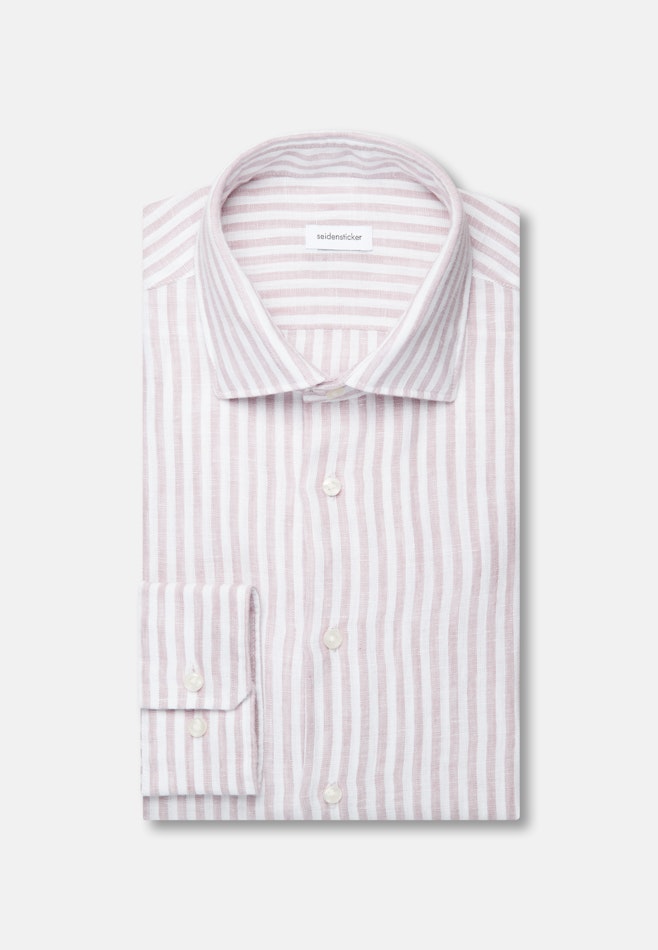 Shaped Linen shirt Stripes in Beige | Seidensticker online shop