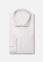 Shaped Chemise en lin Rayures in Beige |  Seidensticker Onlineshop
