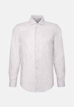 Shaped Leinenhemd Gestreift in Beige |  Seidensticker Onlineshop