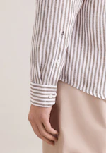 Regular Linen shirt Stripes in Grün |  Seidensticker Onlineshop