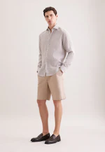 Regular Linen shirt Stripes in Grün |  Seidensticker Onlineshop