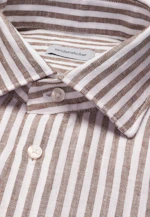 Regular Linen shirt Stripes in Grün |  Seidensticker Onlineshop