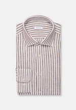 Regular Linen shirt Stripes in Grün |  Seidensticker Onlineshop