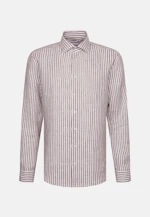 Regular Linen shirt Stripes in Grün |  Seidensticker Onlineshop