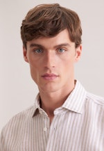 Regular Linen shirt Stripes in Beige |  Seidensticker Onlineshop