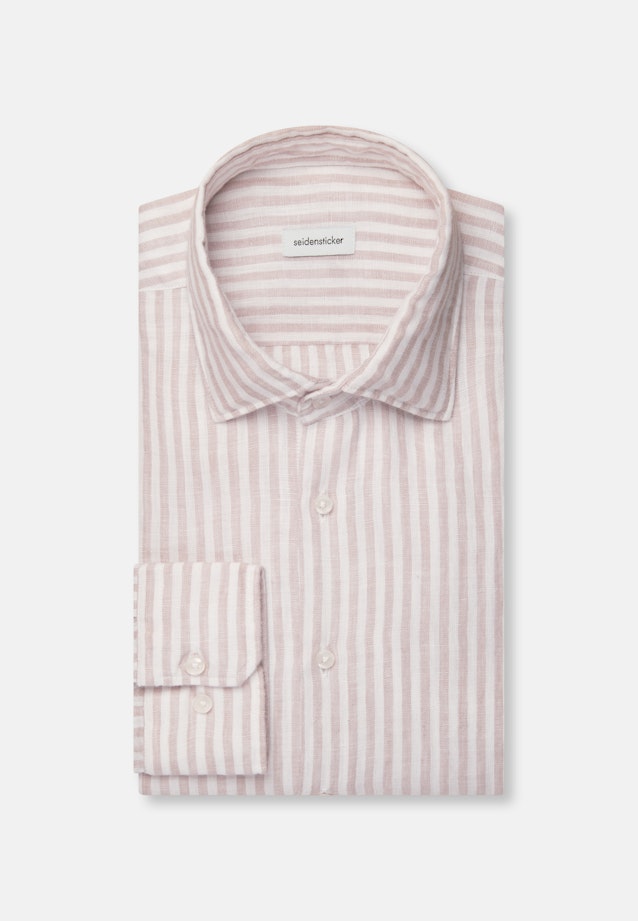 Regular Linen shirt Stripes in Beige |  Seidensticker Onlineshop