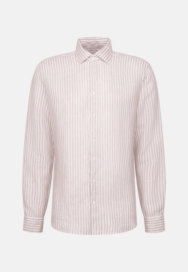Regular Linen shirt Stripes in Beige |  Seidensticker Onlineshop